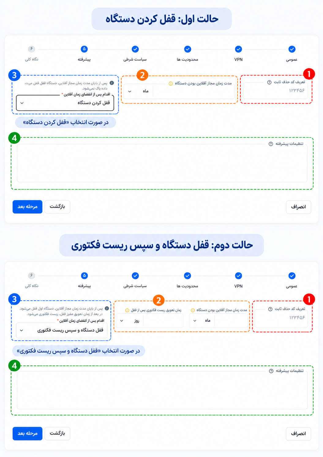 تنظیمات پیشرفته سیاست